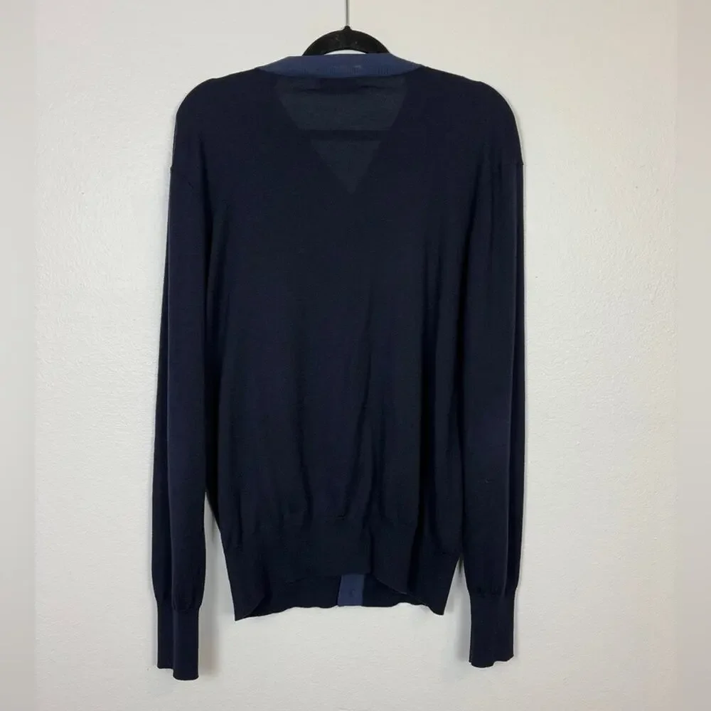 Tomorrowland Toriko Tricot Knit Silk Cashmere Button Front Preppy Cardigan Large